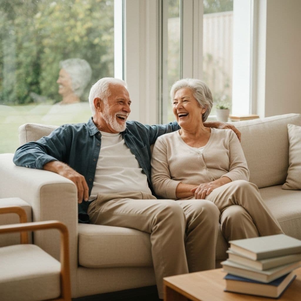 Senior couple enjoying retirement at home