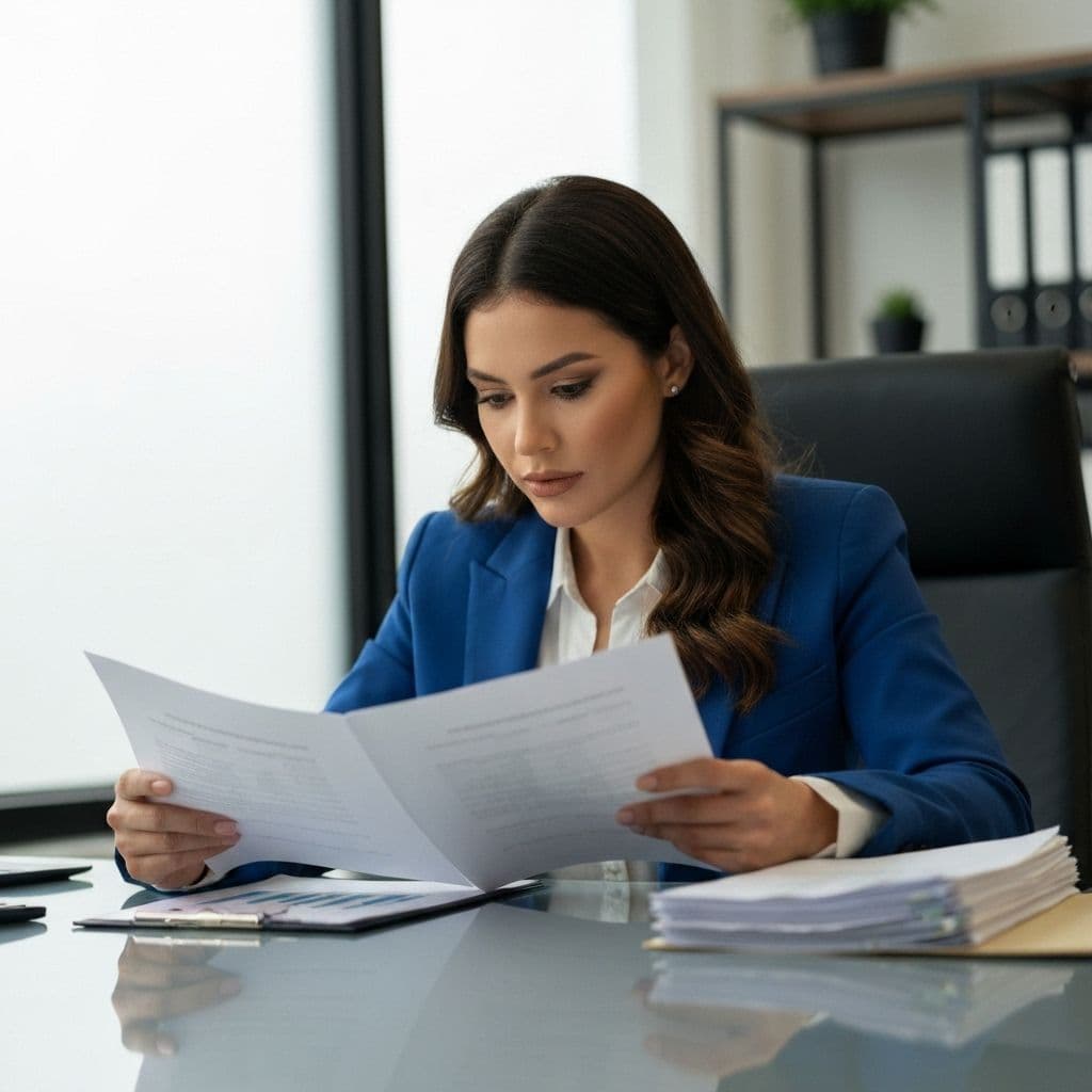 Real estate investor managing property portfolio