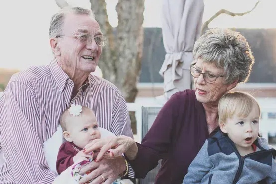 Happy senior couple enjoying retirement at home